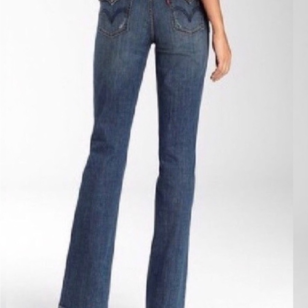 Levi's Blue Boot Cut Jeans with Stretch 515 10M super cute pockets
